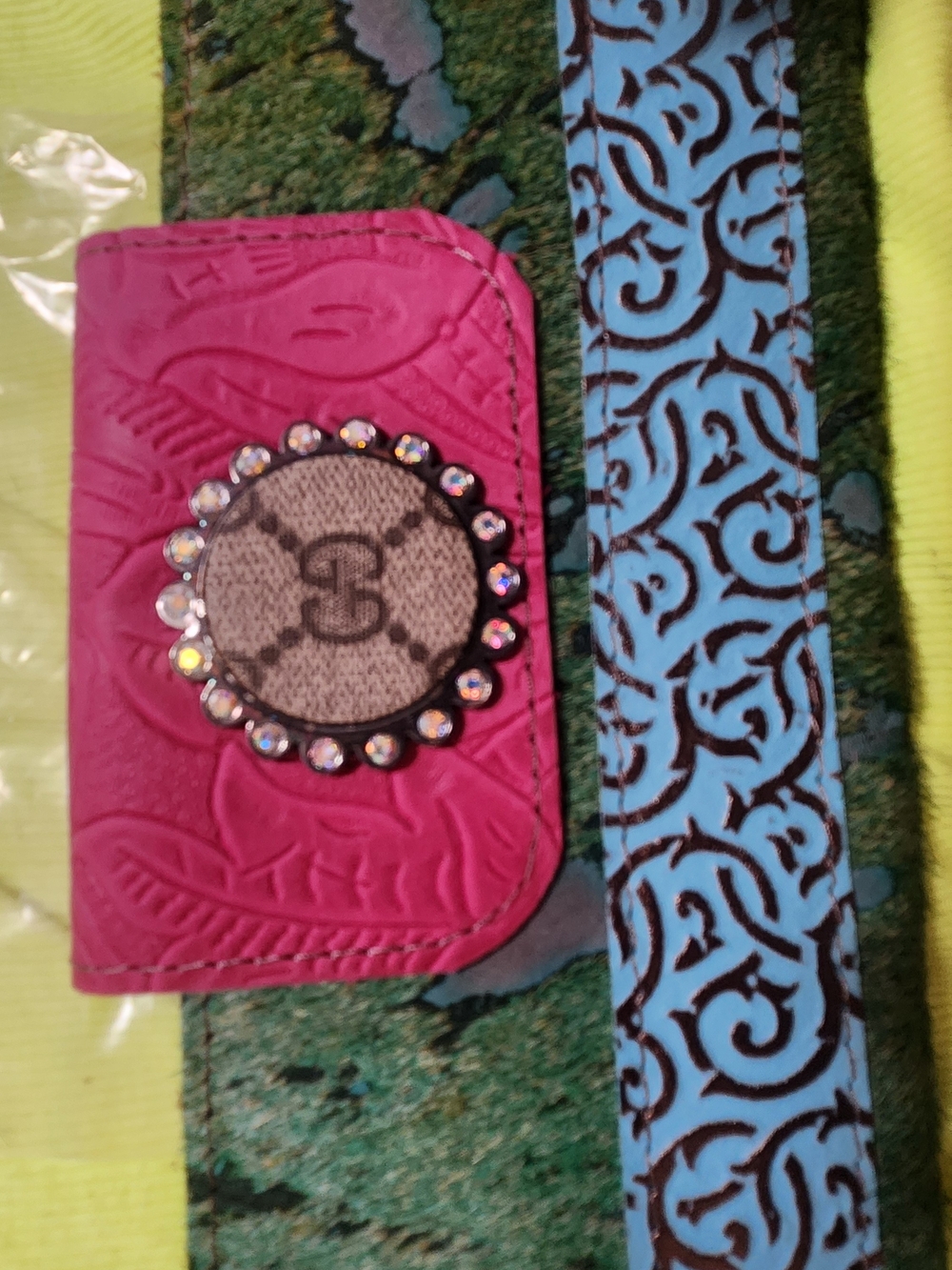 Pink Embossed Wallet